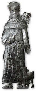 Heiliger Franziskus, Haiti Stahltrommelkunst, Schutzpatron der Tiere, religiöse Deko - Bild 1 von 4
