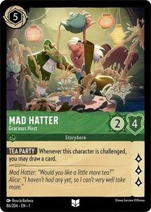 Disney Lorcana The First Chapter #86/204 Mad Hatter Gracious Host - Picture 1 of 1