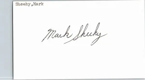 1970's -Mark Sheehy- Signed/Autograph/Auto Index Card Los Angeles Dodgers MLB - Picture 1 of 1