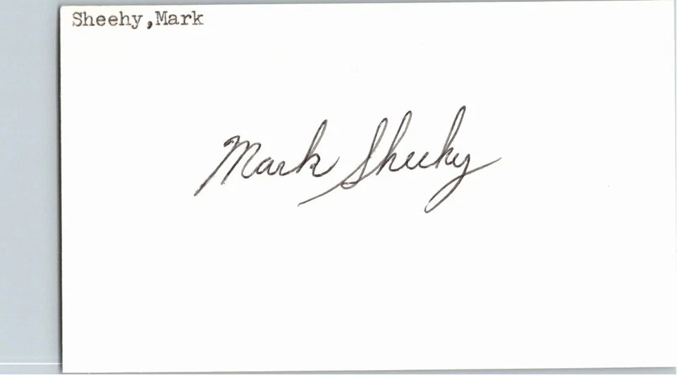 1970's -Mark Sheehy- Signed/Autograph/Auto Index Card Los Angeles Dodgers MLB - Image 1 of 1