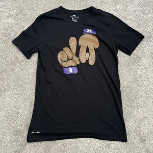 Kobe Bryant Puppet LA Sign #8 #24 Nike Dri-Fit Shirt Size Small Retirement RARE - Picture 1 of 5
