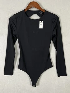 Express Body Oberteil Damen M Schwarz Bodykontur Offener Rücken Stretch Elasthan Neu - Bild 1 von 18