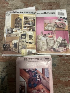 ButterIck Pattern #5160 sewing room items machine cover basket, sewing tote Lot - Picture 1 of 6