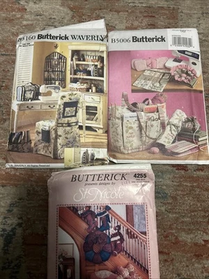 ButterIck Pattern #5160 sewing room items machine cover basket, sewing tote Lot - Image 1 of 4