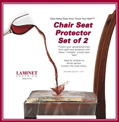 Protetores de cadeira de vinil, transparente, 26X253/4 polegadas, serve para cadeiras de até 21x21 polegadas, S... - Imagem 1 de 3