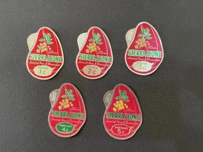 Juego de estampillas Sierra Leona 1965 como nuevas. Planta de cola y nuez. Adhesivo. Foto 1 de 3