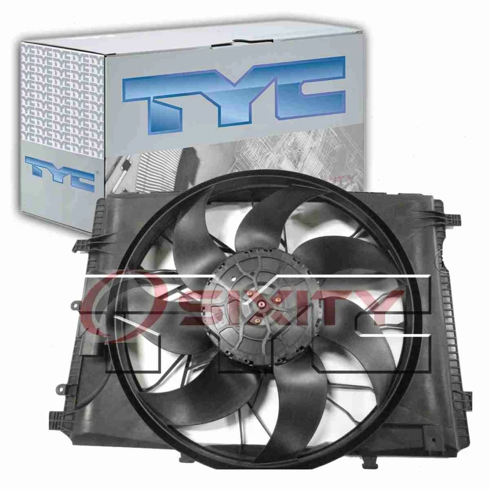 Conjunto de ventilador condensador y radiador doble TYC para Mercedes-Benz E550 TK 2010-2011 Foto 1 de 4