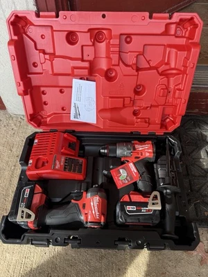 Milwaukee 3697-22 M18 FUEL Brushless Hammer Drill + Impact Driver Kit New GEN 4 - Image 1 of 4