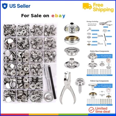 Kit a presión de lona grado marino acero inoxidable 314 piezas para muebles de cubierta de barco Foto 1 de 4