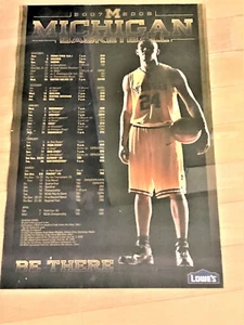 2007-2008 Michigan Wolverines Basketball Poster Spielplan 15x22 AG20 Ron Coleman - Bild 1 von 1