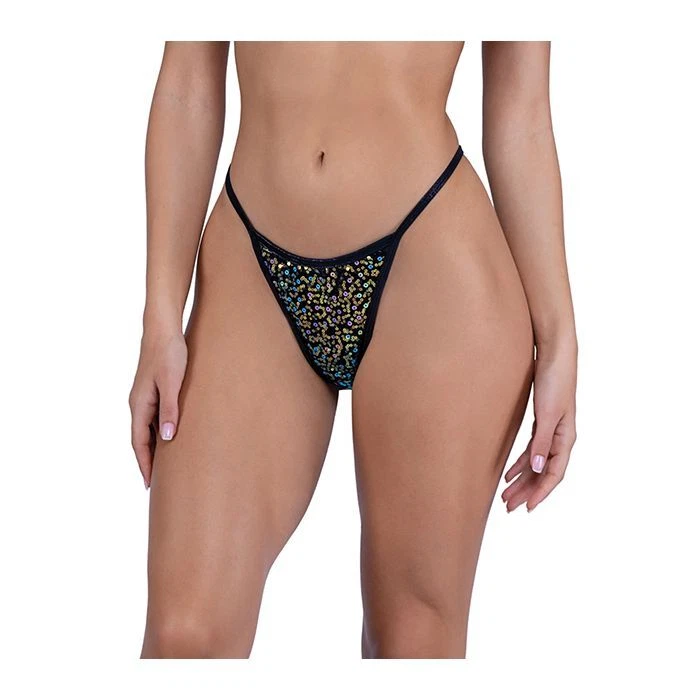 Roma Confidential Sequin Fishnet Bottom w/Puckered Back Black - Image 1 of 1