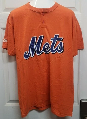 MLB Mets - Majestic 2 Button T-Shirt - Adult Sizes - NEW Cover