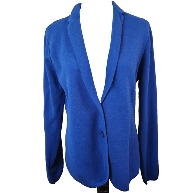 Ann Taylor NWT Wool Blend Blazer Womens Medium Blue Office Jacket New $98 - Image 1 of 4
