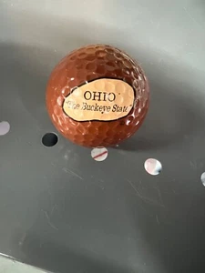 LOGO GOLFBALL-(1) ORIGINAL OHIO-THE BUCKEYE STATE-BROWN BALL !!️ - Bild 1 von 1