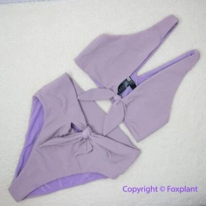 New! Set! Beach Riot Rib Dallas Emma bikini bottom lavender, top S, bottom M - Picture 1 of 12