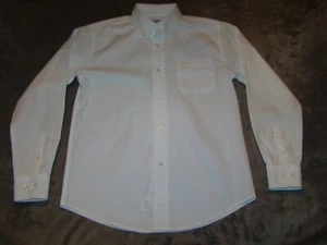 Cinch Boys Size Medium 10 White Button Western Long Sleeve Shirt - Picture 1 of 5