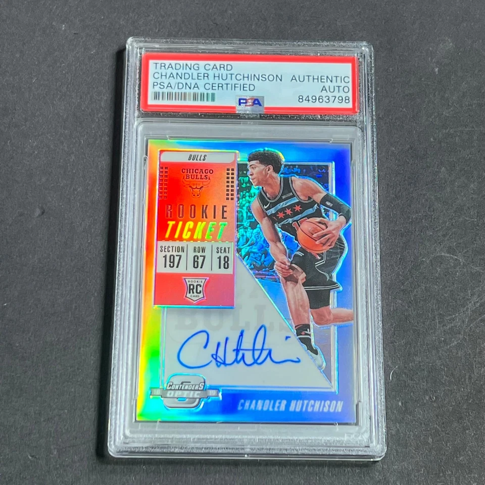 2018-19 Panini Contenders Optic #129 Chandler Hutchison Signed Card AUTO PSA Sla - Image 1 of 2
