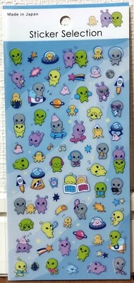 LAST GAIA Mysterious Friends PET Sticker Selection UFO Alien Kids MADE IN JAPAN - Image 1 of 3