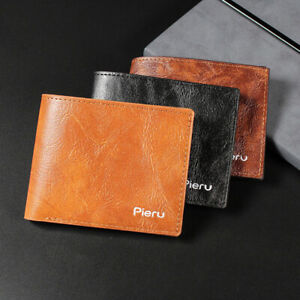 Vintage Men Wallet PU Leather Brand Luxury Wallets Short Holder Clip Credit Card