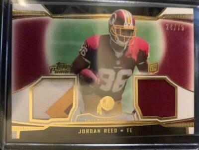 2013 Topps Prime Jordan Reed “Dual Rookie Patch” 24/75 - Image 1 of 2