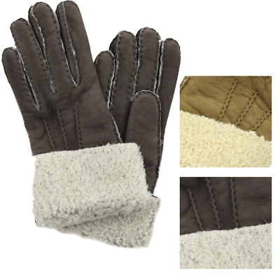Coach 82840 Women's Suede Shearling Cuff Wrist Length Warm Winter Glove - Image 1 of 2