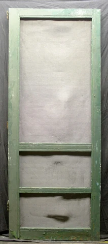 32"x79"x1" Antique Vintage Old Victorian Wood Wooden Storm Screen Exterior Door Cover