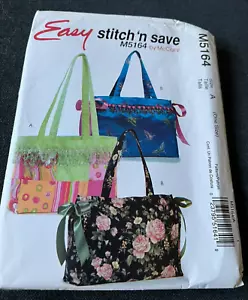 2006 McCall's Easy Stitch 'n Save Pattern M5164 Misses' Tragetaschen ungeschnitten - Bild 1 von 5