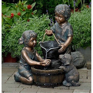 Jeco 2 Kids And Dog Outdoor/Indoor Water Fountain - Picture 1 of 1