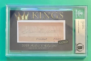 2018 HA KINGS 2 CLARK GRIFFITH CUT AUTO SIGNATURE 2/6 BECKETT AUTHENTIC - Picture 1 of 2
