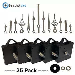 Neu 25 Packung Quartz Uhr Uhrwerke Mechanismen Motoren Metall Hände Herstellung - Picture 1 of 18