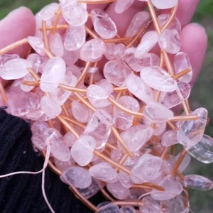 Echte etwa 15 mm Quarz Tropfen Anhänger Perlen 8 Stck. USA - Bild 1 von 4