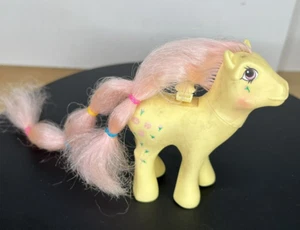 Hasbro My Little Pony Rosedust G1 Flutter Ponies 1986 Vintage Yellow Pink - Picture 1 of 13