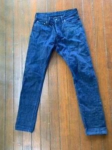 Pure Blue Japan AIBK-019 Natural Indigo x Sumi Ink size 32 - Picture 1 of 11