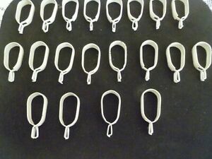 Cafe Curtain Clips white pinch clips 20 Used