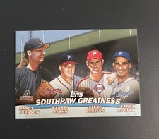 2001  TOPPS  SOUTHPAW GREATNESS  RANDY JOHNSON SANDY  KOUFAX WARREN SPAHN