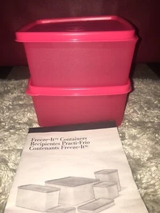 TUPPERWARE Freeze It Small FREEZER STORAGE CONTAINERS SET OF 2 NEW 1 1/2 C - Picture 1 of 11