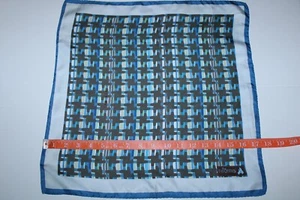 Niformis Men's Square Blue Multicolor Silk Pocket Square - Picture 1 of 5