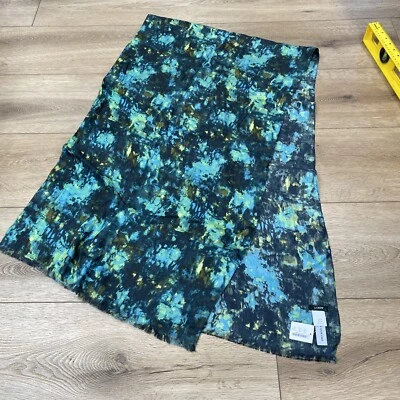 American Eagle Designer Silk Scarf NWT Green 100% Silk 70” X 21” - Image 1 of 4