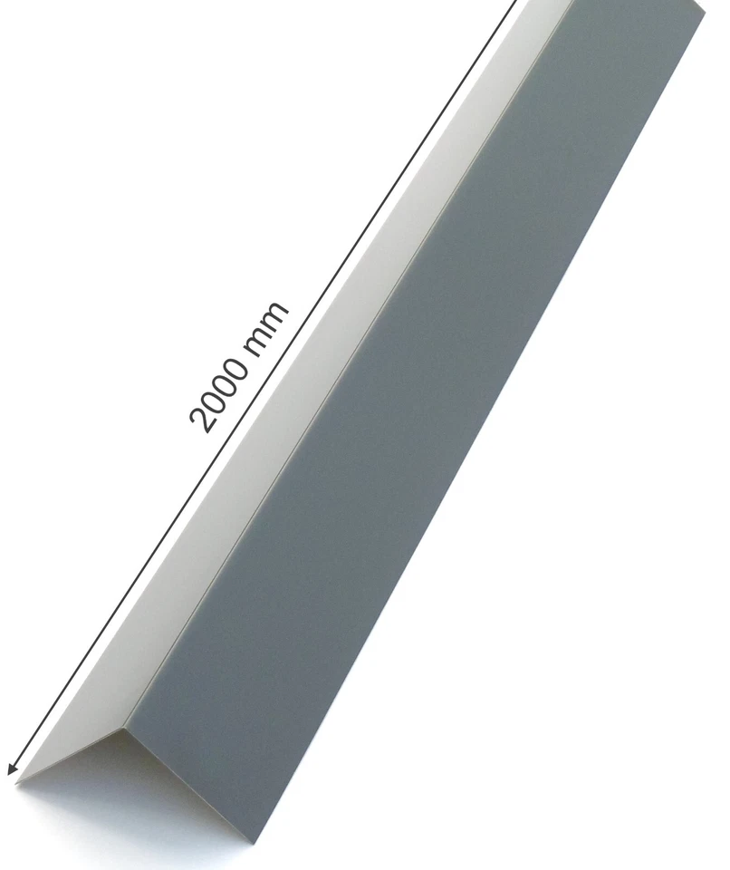 Ángulo de chapa de aluminio chapa angular ángulo de aluminio protección de bordes aluminio gris antracita RAL 7016 - Imagen 1 de 4