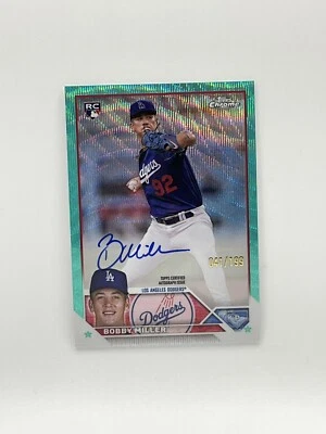 2023 Topps Chrome Bobby Miller #RA-BM Aqua Wave Refractor Auto /199 - Image 1 of 2