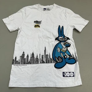 BUGS BUNNY AKA BATMAN PATCH Warner Brothers Celebrating 100 Every Story Tee Sz M - Picture 1 of 9