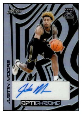 JUSTIN MOORE RC AUTO 2022-23 Leaf Optichrome /7 Prismatic Autographs Bl ID:64722 - Image 1 of 2