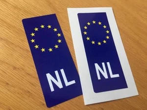 Pegatinas holandesas de matrícula euro (par) - Imagen 1 de 1