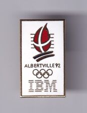 RARE PINS PIN'S .. OLYMPIQUE OLYMPIC ALBERTVILLE 1992 IBM FRANCE OR GOLD ~23