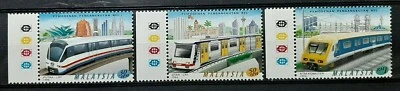 MARGIN MALAYSIA 1998 MODERN KUALA LUMPUR RAIL TRANSPORT SG 709 -711 MNH - Image 1 of 2