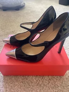 Ivanka Trump Carni Black & Silver Stiletto - Size 10 - Picture 1 of 8