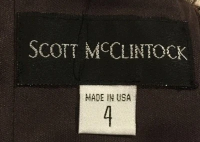 MUJER SCOTT MCCLINTOCK TALLA 4 POLIÉSTER ELEGANTE FORMAL BAILE GRADUACIÓN VESTIDO VESTIDO  Foto 1 de 4