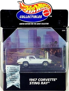 Hot Wheels Collectibles 100% 1967 Corvette C3 Stingray ⬜White ⬜ w/ Display - Picture 1 of 15