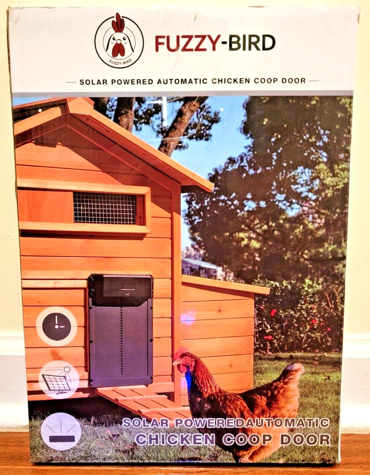 Fuzzy-Bird Automatic Chicken Coop Door Solar Powered Aluminum & Iron Sheeting - Image 1 of 4