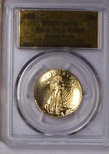 2009 Gold Eagle Ultra High Relief $20 PCGS MS70 Gold Foil Label - Picture 1 of 2
